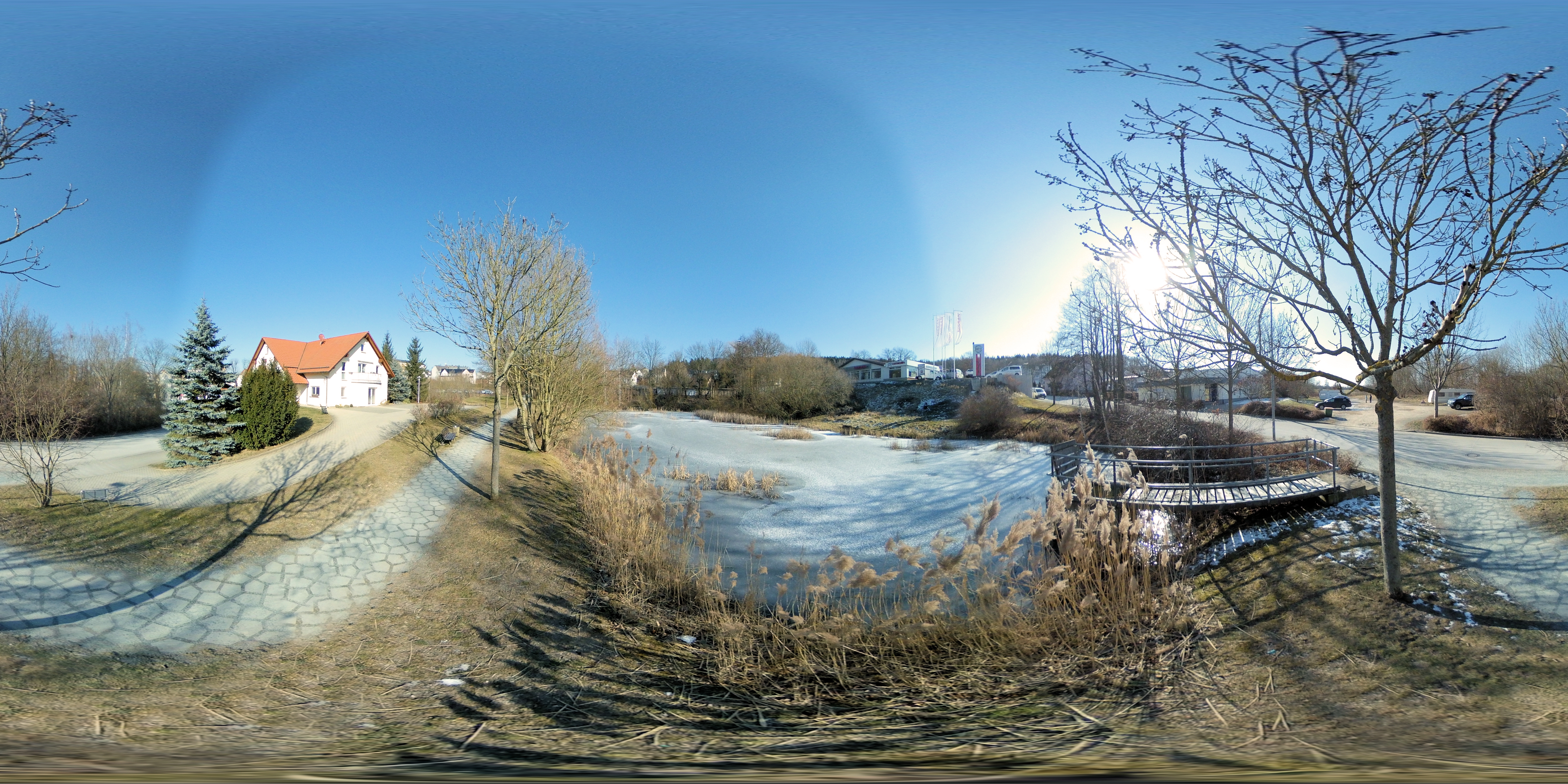 Teich des ehemaligen Schloss Reusa